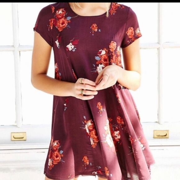 Silence and Noise Urban Outfitters Purple Floral Dress Size Small - Picture 2 of 7